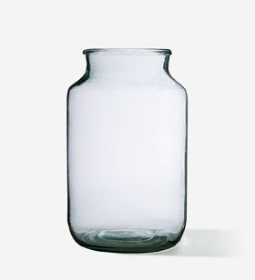 Didelė minimalistinė stiklinė vaza